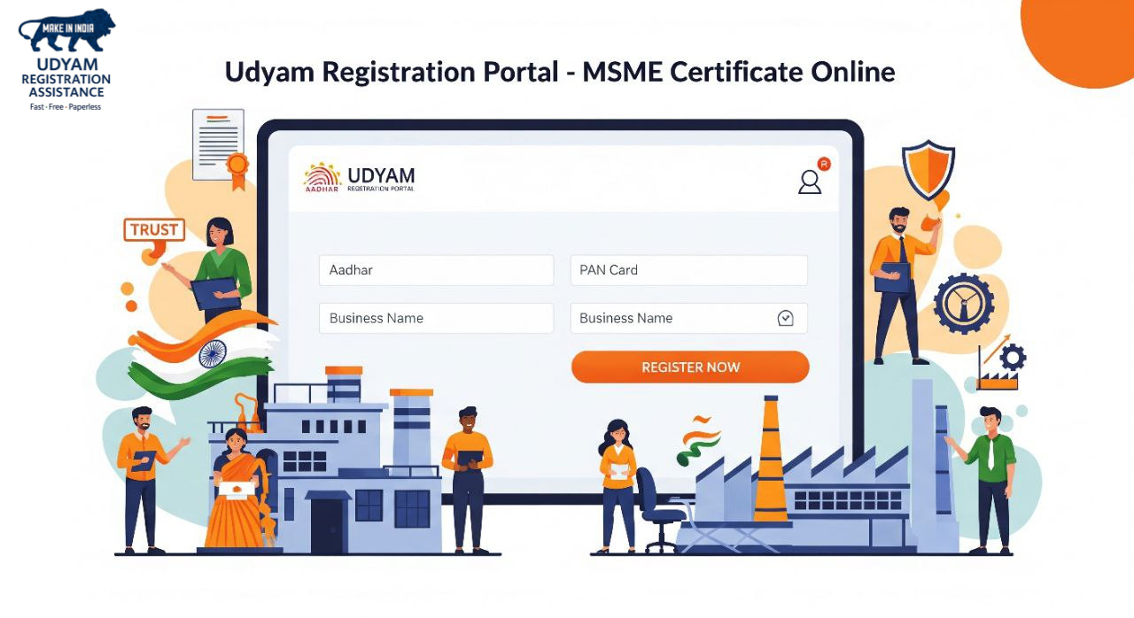 Udyam Registration Portal 2025 | MSME Certificate Re-Registration | Print & Update Online